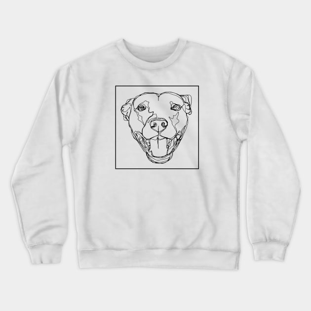 Staffy Head Crewneck Sweatshirt by EmmaQuills